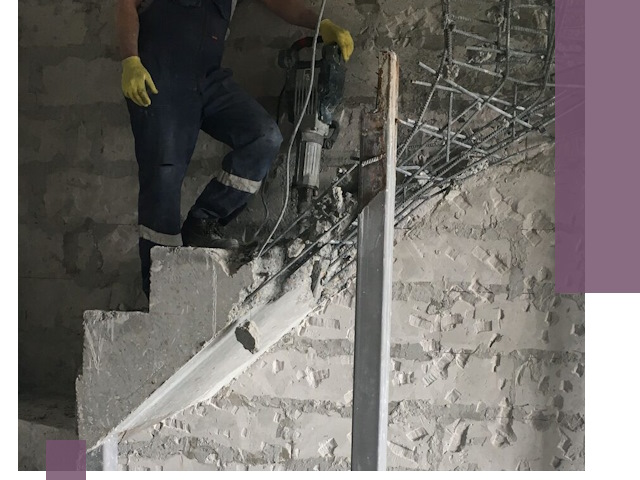 Демонтаж металлических и бетонных лестниц в Сосногорске