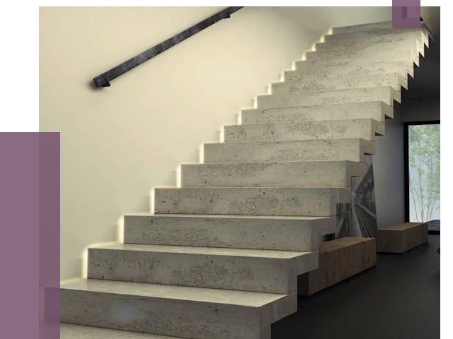 Облицовка бетонных лестниц в Сосногорске от 4642 руб/м2 
