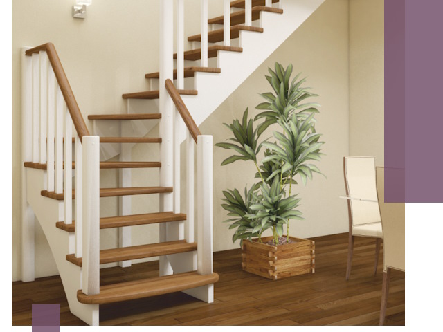 Г-образные лестницы под ключ в Сосногорске — изготовление и монтаж