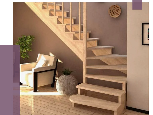 Изготовление Г-образных лестниц в Сосногорске от 19085 руб. 