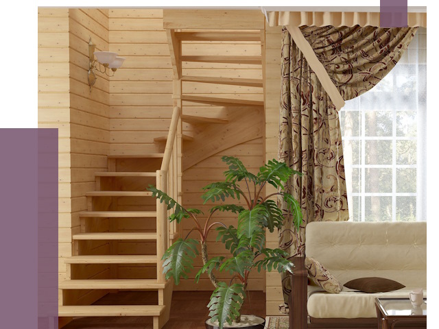 Лестницы для дачи в Сосногорске от 76596 руб.  | ПРОЛЁТ-Сно