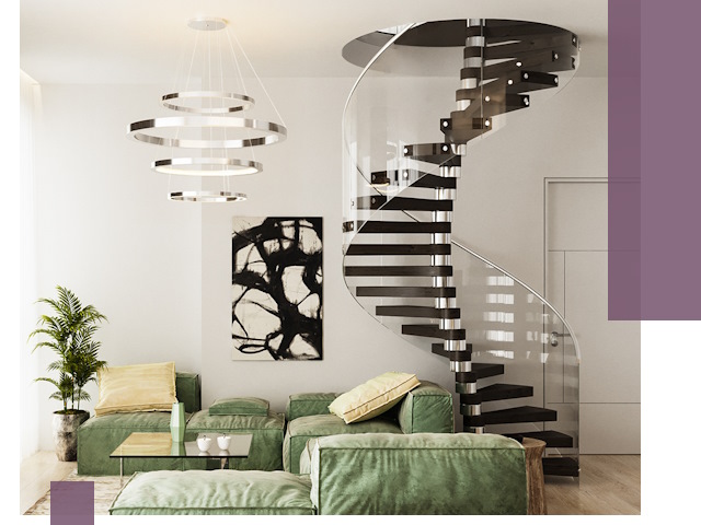 Лестницы для двухуровневой квартиры в Сосногорске — изготовление и монтаж