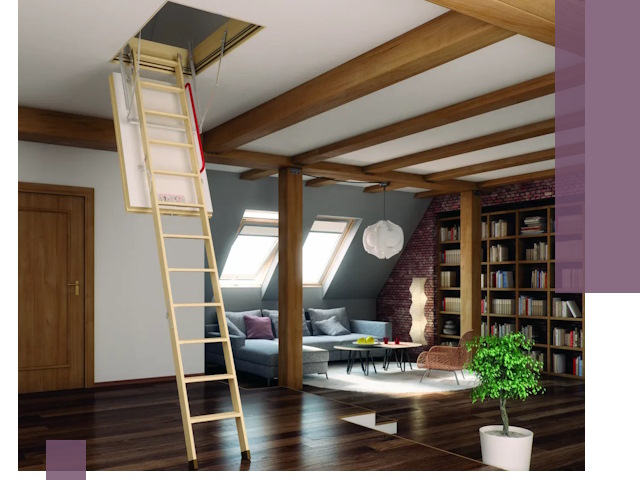 Чердачные лестницы под ключ в Сосногорске: изготовление и монтаж