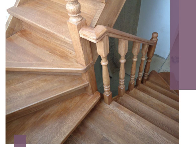 Дубовые лестницы под ключ в Сосногорске: изготовление и монтаж