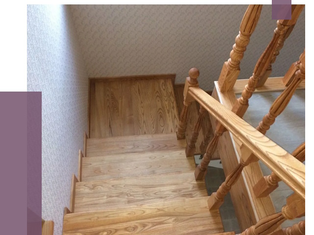 Сосновые лестницы в Сосногорске под ключ от 8150 руб.  | ПРОЛЁТ-Сно