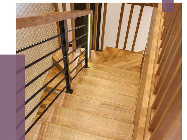 Лестницы из ясеня в Сосногорске под ключ от 10110 руб. 