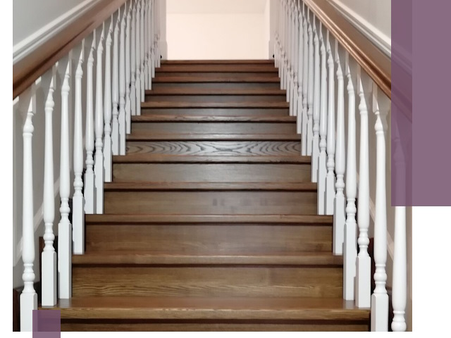 Лестницы из ясеня на заказ в Сосногорске — изготовление и монтаж