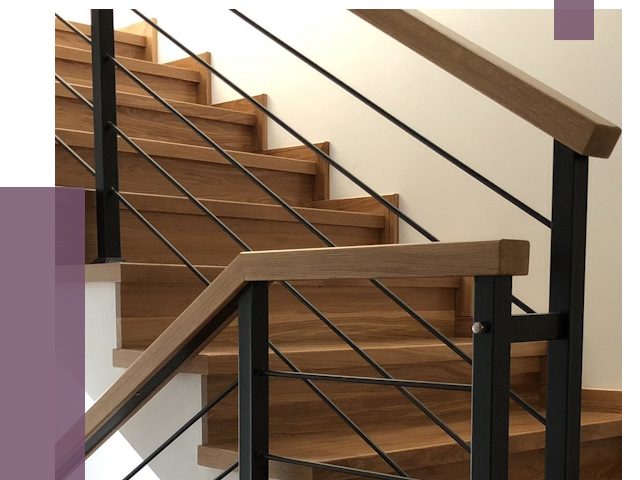 Обшивка металлической лестницы деревом в Сосногорске от 4384 руб.