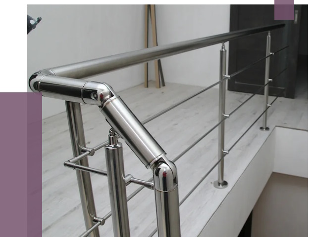 Перила из нержавеющей стали в Сосногорске от 9078 руб. под ключ | ПРОЛЁТ-Сно