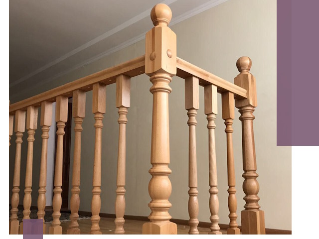 Деревянные перила на заказ в Сосногорске: монтаж и изготовление