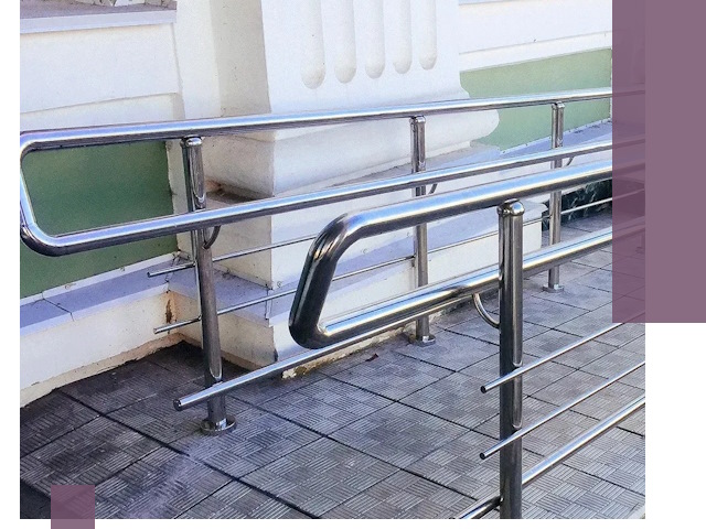 Ограждения пандусов из металла и нержавейки в Сосногорске