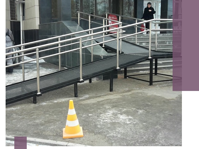 Стационарные пандусы под ключ в Сосногорске — изготовление и монтаж