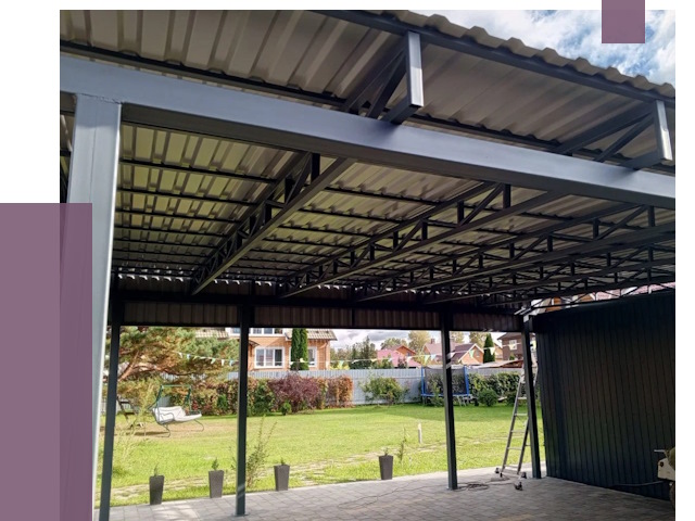 Монтаж навесов в Сосногорске от 7428 руб. — установка навеса | ПРОЛЁТ-Сно