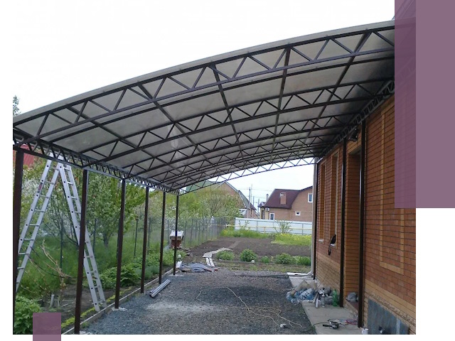 Профессиональный монтаж навесов под ключ в Сосногорске