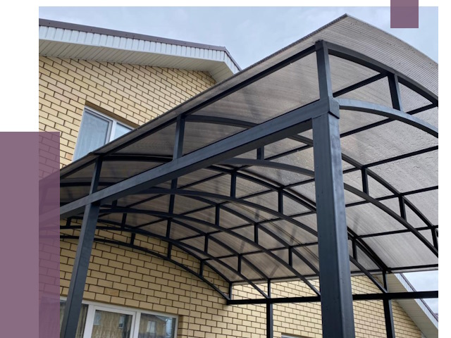 Монтаж козырьков в Сосногорске от 11606 руб. | ПРОЛЁТ-Сно