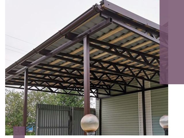 Навесы под ключ в Сосногорске: изготовление, монтаж и гарантия