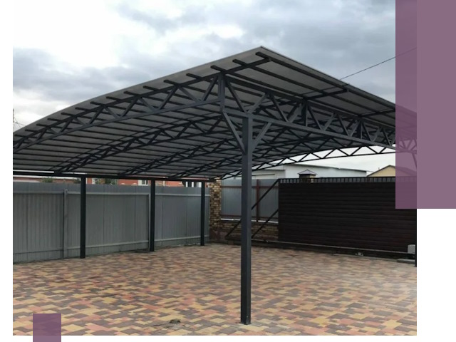 Недорогие навесы под ключ в Сосногорске — изготовление и монтаж