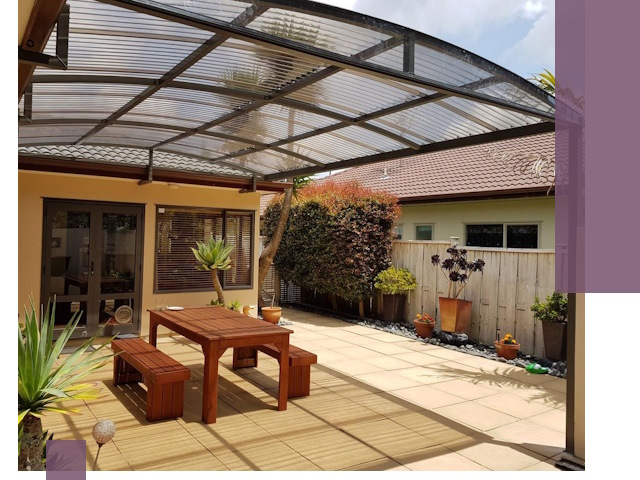 Навесы во двор под ключ в Сосногорске — изготовление и монтаж