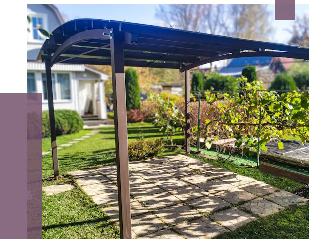 Навесы для дачи в Сосногорске от 12843 руб. под ключ — ПРОЛЁТ-Сно