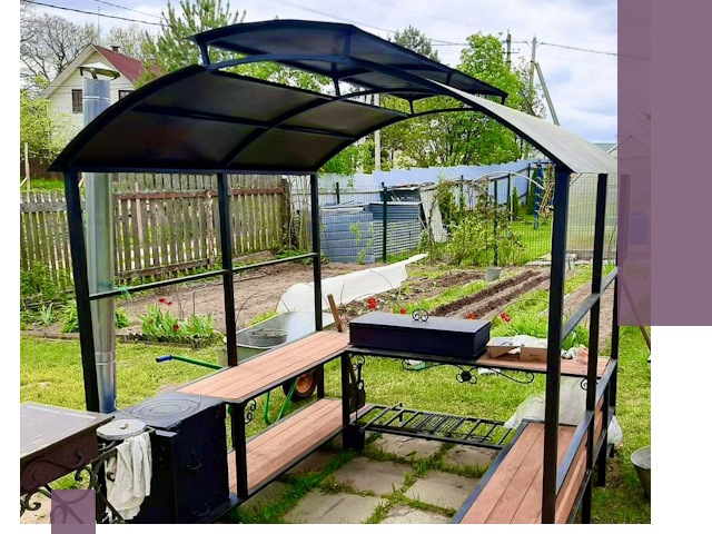 Навесы для барбекю в Сосногорске: изготовление, монтаж и демонтаж