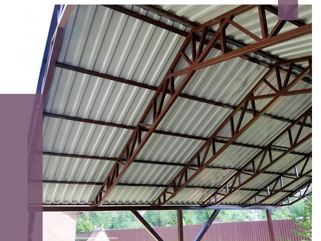 Навесы из профнастила в Сосногорске от 7428 руб. | ПРОЛЁТ-Сно