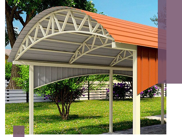 Навесы из профнастила под ключ в Сосногорске — установка и монтаж