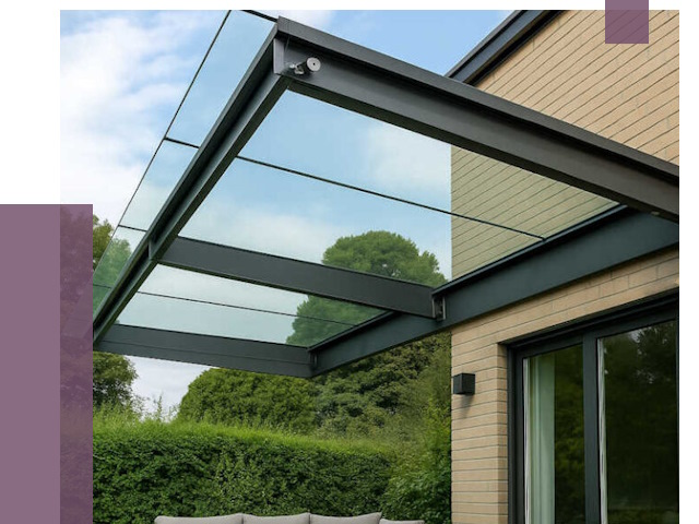 Стеклянные навесы и козырьки в Сосногорске от 12379 руб.