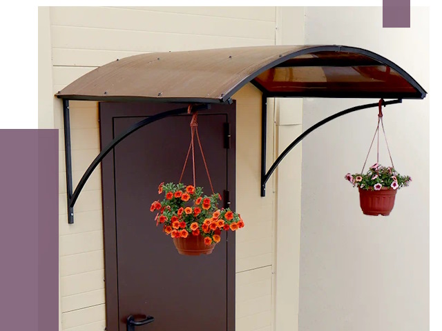 Козырьки над входом в Сосногорске от 14958 руб.  | ПРОЛЁТ-Сно