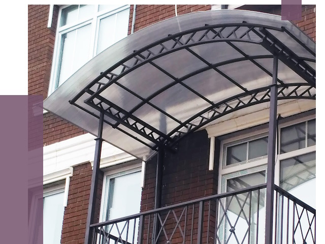 Козырьки над балконом в Сосногорске от 8717 руб. | ПРОЛЁТ-Сно