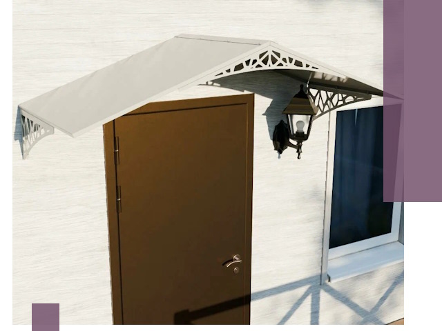 Металлические козырьки на входы и террасы в Сосногорске