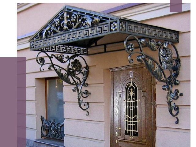 Кованые козырьки в Сосногорске под ключ от 12843 руб. — ПРОЛЁТ