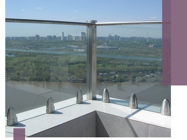 Стеклянные парапеты премиум класса в Сосногорске для домов и бизнесов