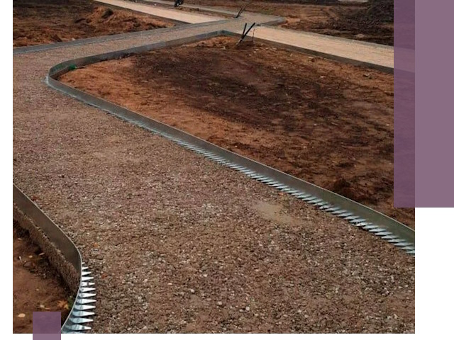 Металлические бордюры под ключ в Сосногорске — изготовление и монтаж