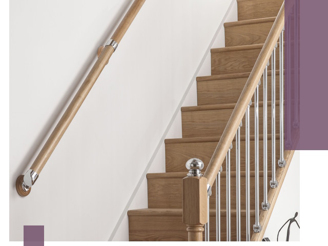 Пристенные поручни из стали и нержавейки под монтаж в Сосногорске